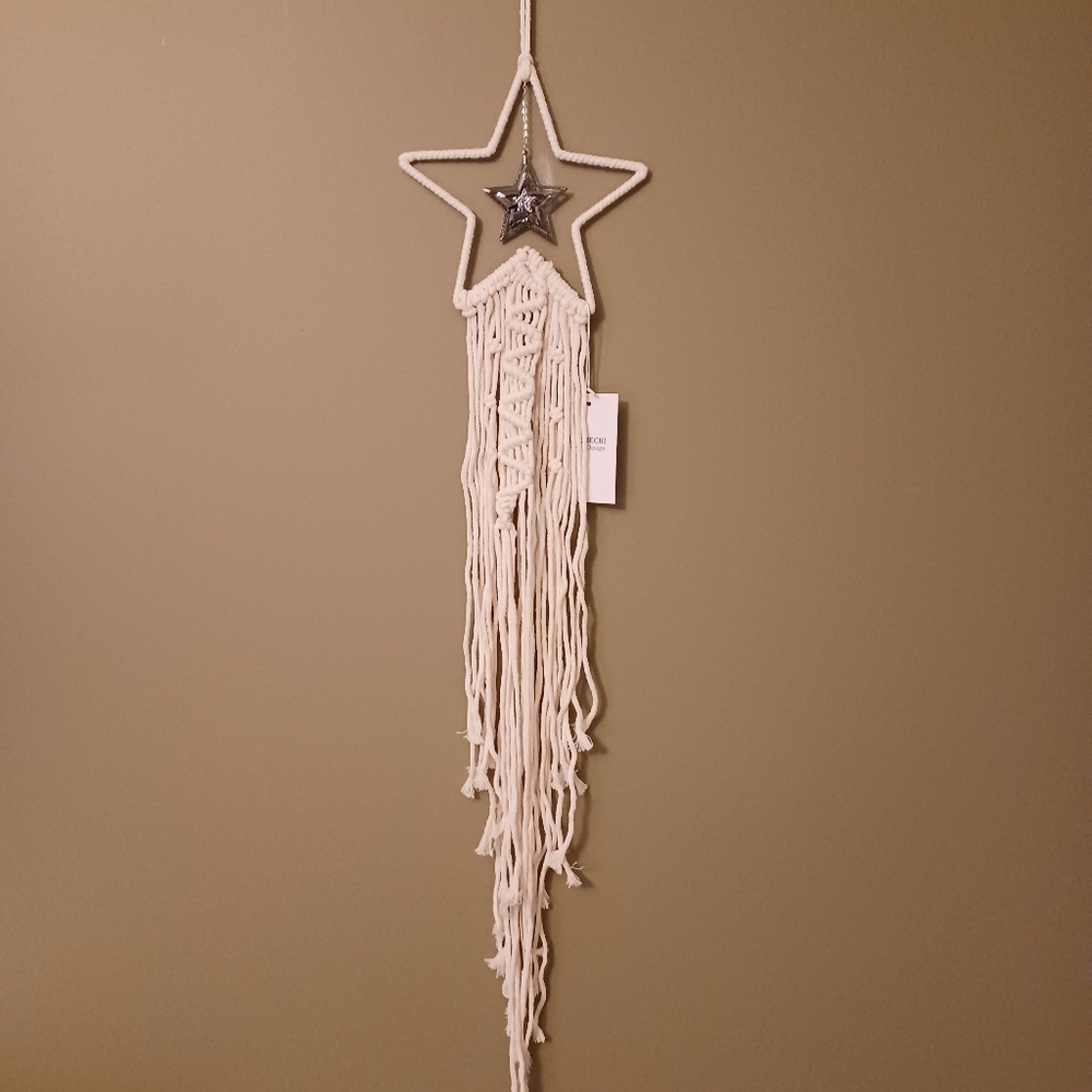 NWT Macrame Star wall hanging decor